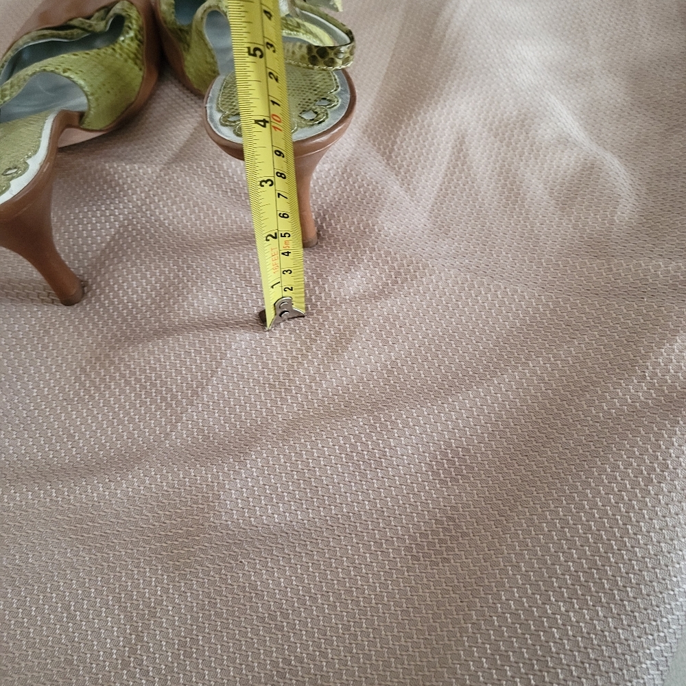 Nine West Studio, tan/lime green, Women Sling back